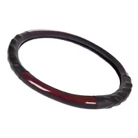 Чехол на руль Vitol HU 100107 BK XXL черный с коричневыми вставками (кожзам)                        