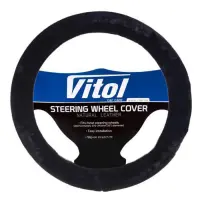 Чехол на руль Vitol R 1210004 BK L черный (искуственный мех)                                        
