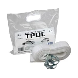 Трос буксировочный Vitol 206-5-1 5т лента 50мм х 5м с 2 крюками в кульке белый
