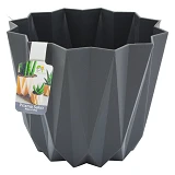 Горшок пластиковый для цветов Prizma 475 2.25л черный Турция