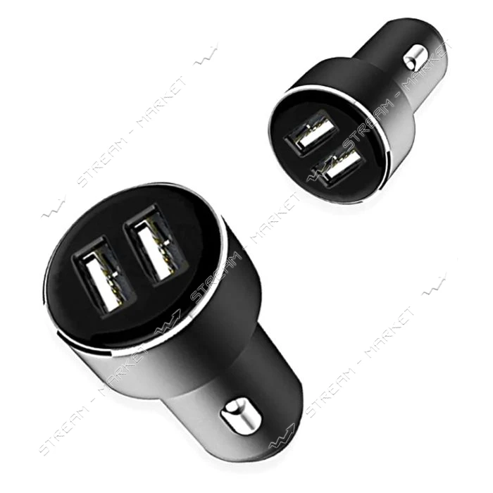 Автомобильное зарядное устройство WUW C127 2USB черное