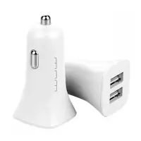 Автомобильное зарядное устройство WUW C140 2USB белое                                               