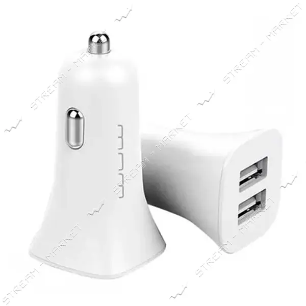 Автомобильное зарядное устройство WUW C140 2USB белое