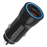 Автомобильное зарядное устройство WUW C146 2USB USB&Type-C port PD & QC3.0 черное                   