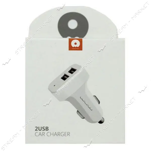 Автомобильное зарядное устройство WUW C70 2USB белое                                                