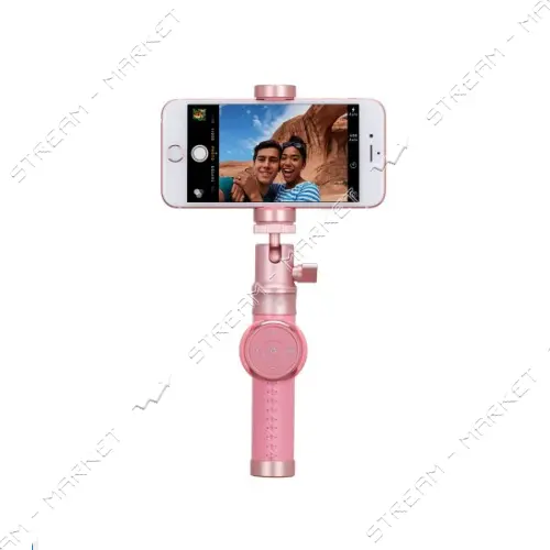Монопод для селфи Momax Hero KMS4L2 Bluetooth розовый
