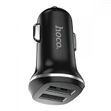 Автомобильное зарядное устройство Hoco Z1 5V/2.1А 2 USB черное                                      