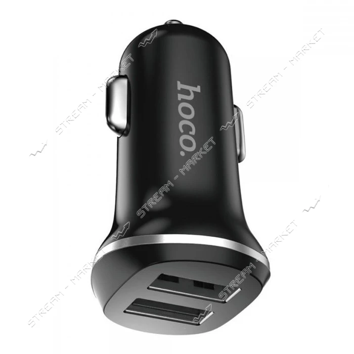Автомобильное зарядное устройство Hoco Z1 5V/2.1А 2 USB черное                                      