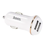 Автомобильное зарядное устройство Hoco Z1 5V/2.1А 2 USB белое