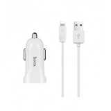 Автомобильное зарядное устройство Hoco Z2 5V/1.5А 1 USB plus Lightning кабель белое                 