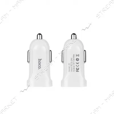 Автомобильное зарядное устройство Hoco Z2 5V/1.5А 1 USB plus Lightning кабель белое                 