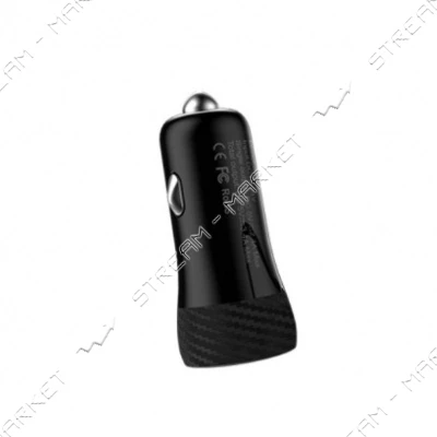 Автомобільний зарядний пристрій Hoco Z21 5V / 3.4А 2 USB чорний