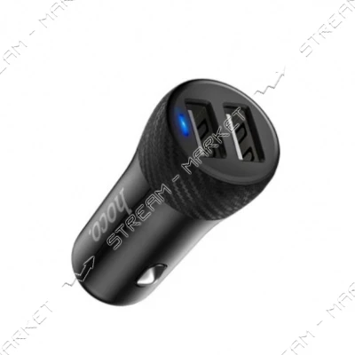 Автомобільний зарядний пристрій Hoco Z21 5V / 3.4А 2 USB чорний
