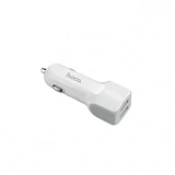 Автомобильное зарядное устройство Hoco Z23 5V/2.4А 2 USB plus Lightning кабель белое