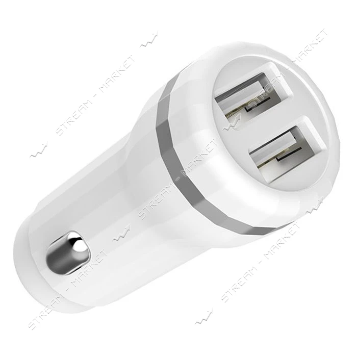 Автомобильное зарядное устройство Hoco Z27 5V/2.4А 2 USB белое