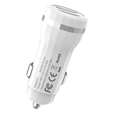 Автомобильное зарядное устройство Hoco Z27 5V/2.4А 2 USB белое