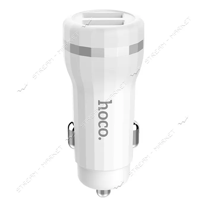 Автомобильное зарядное устройство Hoco Z27 5V/2.4А 2 USB белое