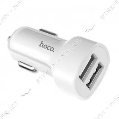 Автомобильное зарядное устройство Hoco Z2А 5V/2.4А 2 USB белое