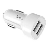 Автомобильное зарядное устройство Hoco Z2А 5V/2.4А 2 USB plus Micro USB кабель белое