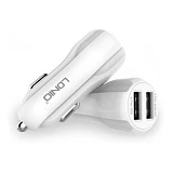 Автомобильное зарядное устройство Ldnio C331 5V/3.4А 2 USB plus Lightning кабель белое