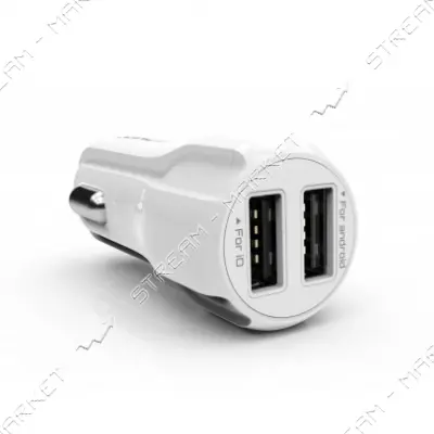 Автомобильное зарядное устройство Ldnio C331 5V/3.4А 2USB и кабель Micro USB белое                  