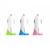 Автомобильное зарядное устройство Ldnio C332 5V/3.4А 2 USB plus Micro USB кабель бело-голубое