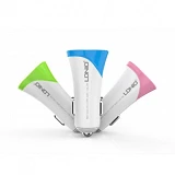 Автомобильное зарядное устройство Ldnio C332 5V/3.4А 2 USB plus Micro USB кабель бело-розовое