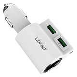 Автомобильное зарядное устройство Ldnio CM10 5V/4.2А 2 USB белое