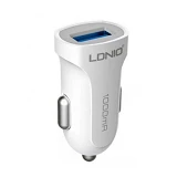 Автомобильное зарядное устройство Ldnio DL-C17 5V/1А 1 USB plus Lightning кабель белое              