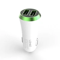 Автомобильное зарядное устройство Ldnio DL-C27 5V/3.4А 2 USB бело-зеленое