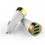 Автомобильное зарядное устройство Ldnio DL-C30 5V/3.4А 3 USB plus Lightning кабель белое