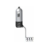 Автомобильное зарядное устройство Remax RCC103 5V/3.4А 1 USB plus Lightning кабель серебряное       