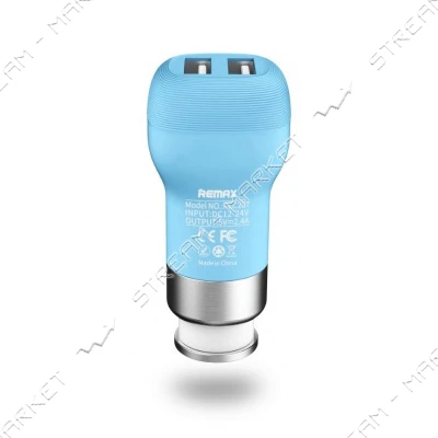 Автомобильное зарядное устройство Remax RCC207 Flinc 5V/2.4А 2 USB голубое