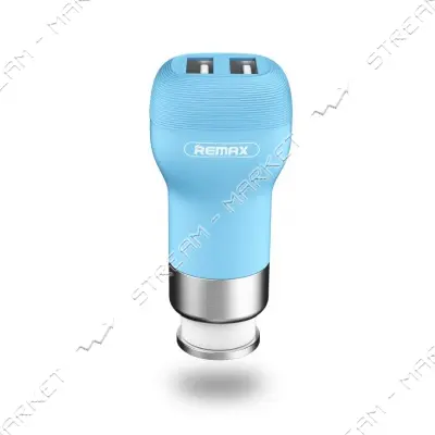 Автомобильное зарядное устройство Remax RCC207 Flinc 5V/2.4А 2 USB голубое