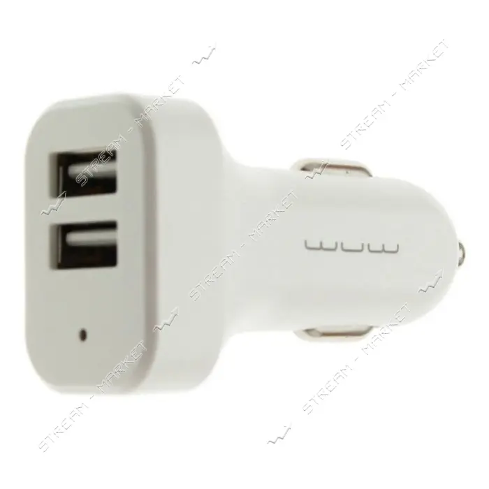 Автомобильное зарядное устройство WUW C70 5V/2.1А 2USB белое