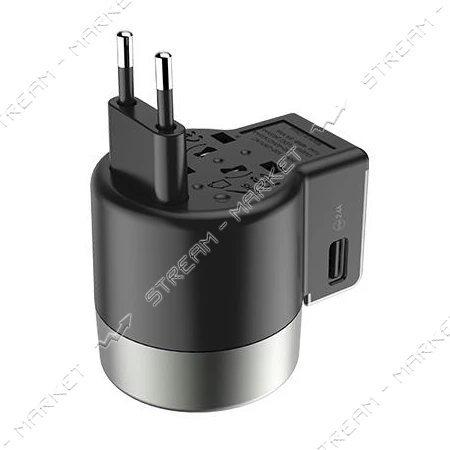Сетевое зарядное устройство Hoco AC4 Dual por 2A 2USB черное                                        