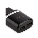 Сетевое зарядное устройство Hoco C12 2.4A 2USB черное