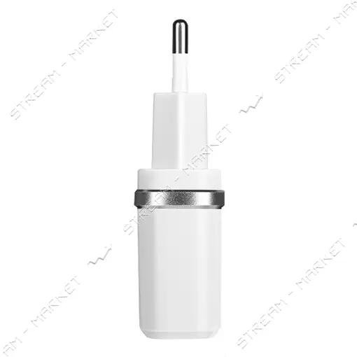 Сетевое зарядное устройство Hoco C12 2.4A 2USB белое                                                