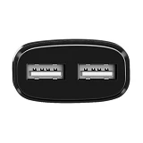 Сетевое зарядное устройство Hoco C12 2.4A 2USB плюс кабель Lightning USB черное                     