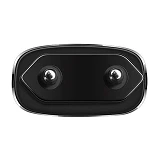 Сетевое зарядное устройство Hoco C12 2.4A 2USB плюс кабель Lightning USB черное                     