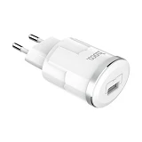 Сетевое зарядное устройство Hoco C37A Thunder 2.4A 1USB белое                                       