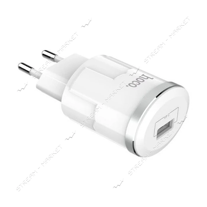 Сетевое зарядное устройство Hoco C37A Thunder 2.4A 1USB белое                                       