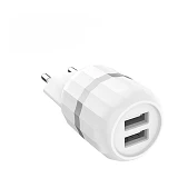 Сетевое зарядное устройство Hoco C41A Wisdom 2.4A 2USB белое