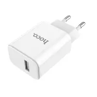 Сетевое зарядное устройство Hoco C61A Victoria 2.1A 1USB белое                                      