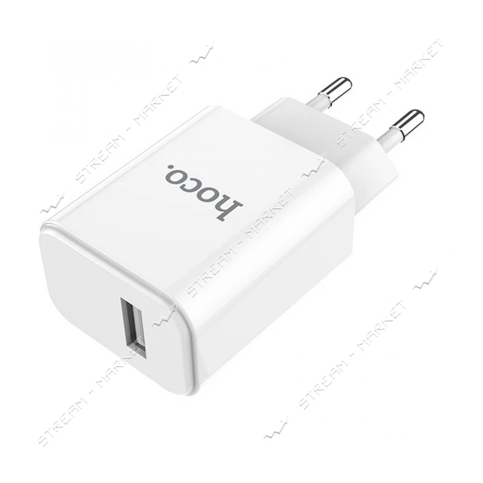 Сетевое зарядное устройство Hoco C61A Victoria 2.1A 1USB белое
