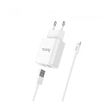 Сетевое зарядное устройство Hoco C62A Victoria with 2.1A 2USB плюс кабель Micro USB белое           