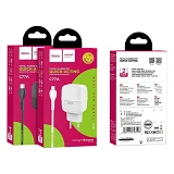 Сетевое зарядное устройство Hoco C77A Highway dual 2.4A 2USB кабель Micro USB черное                