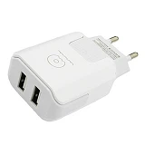 Сетевое зарядное устройство Wuw C43 2.1A 2USB белое