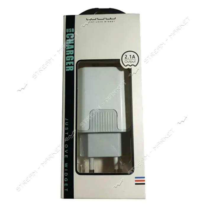 Сетевое зарядное устройство Wuw C43 2.1A 2USB белое