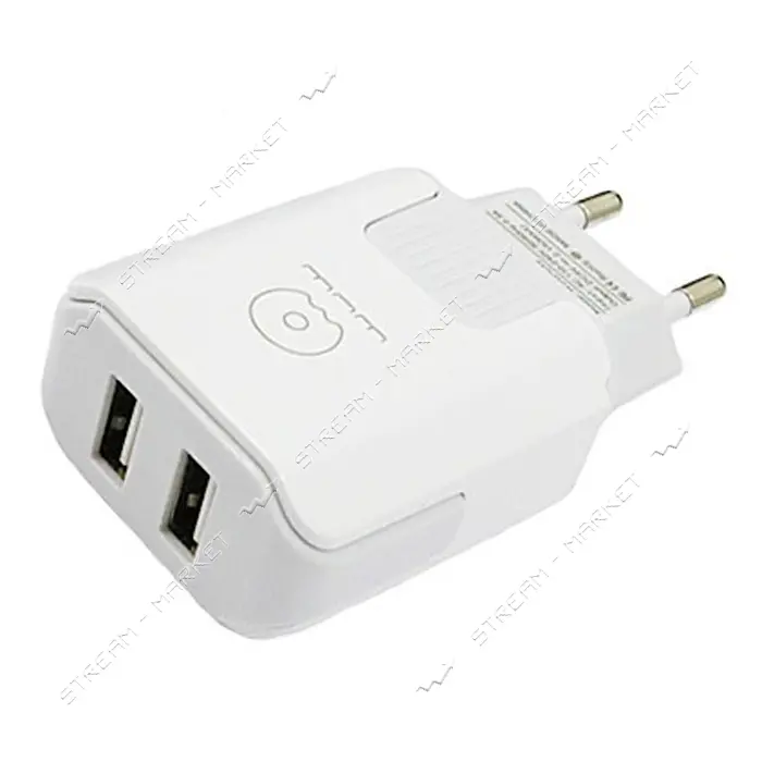 Сетевое зарядное устройство Wuw C43 2.1A 2USB белое